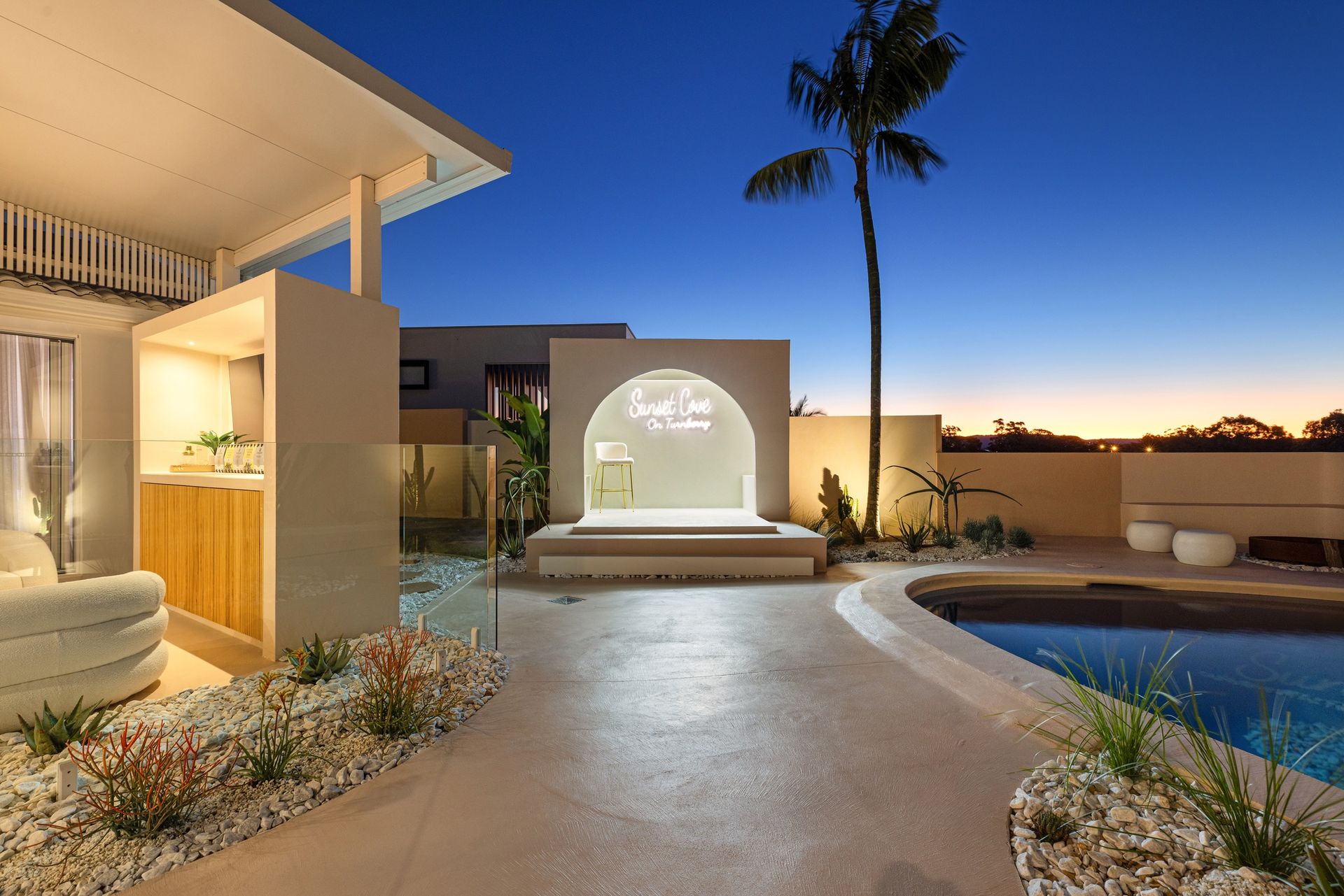 Luxury Gold Coast home with microcement finishes by Micro Cement King
